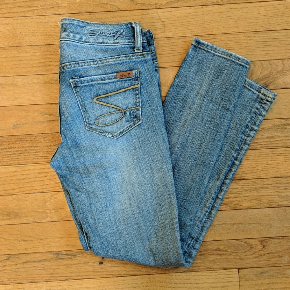 Seven7 distressed skinny jeans - Picture 1 of 6